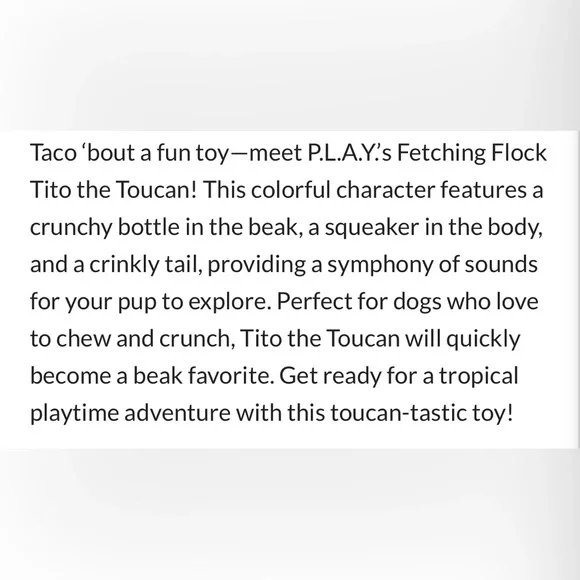NEW Tico the Toucan dog toy - Picture 4 of 6